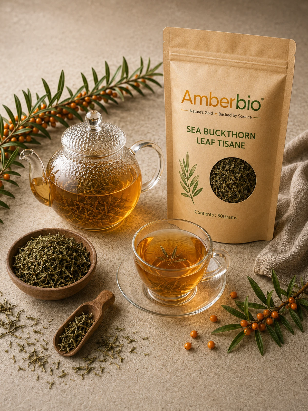 Sea Buckthorn Leaf Tisane — Tisane by Amberbio